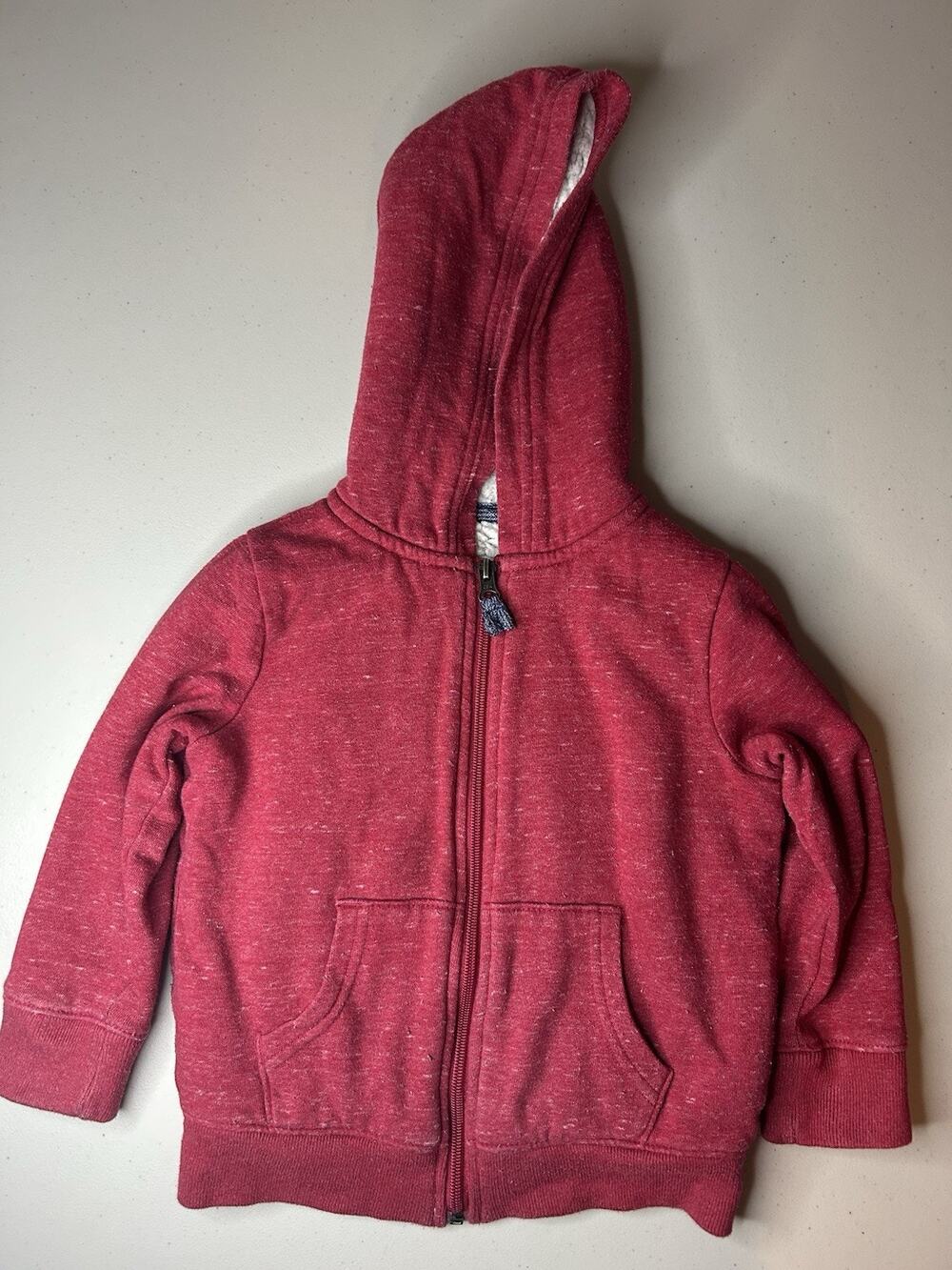 Cat Jack Toddler Boys' Red Fleece Zip-Up Sweatshirt Size 3T